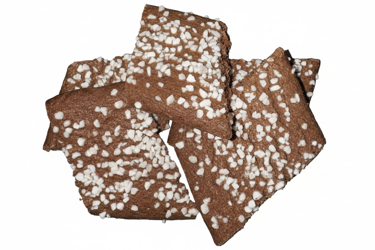 Chokladsnitt 12-pack — Klassiska Spröda Chokladkakor med Pärlsocker 160g