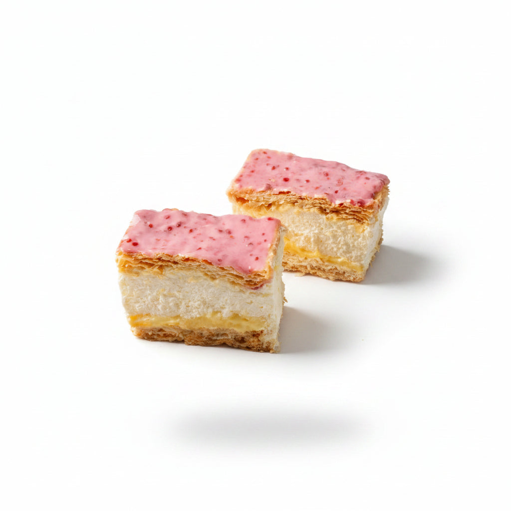 Napoleonbakelse 2-pack — Klassisk Smördeg med Vaniljkräm & Hallon 300g